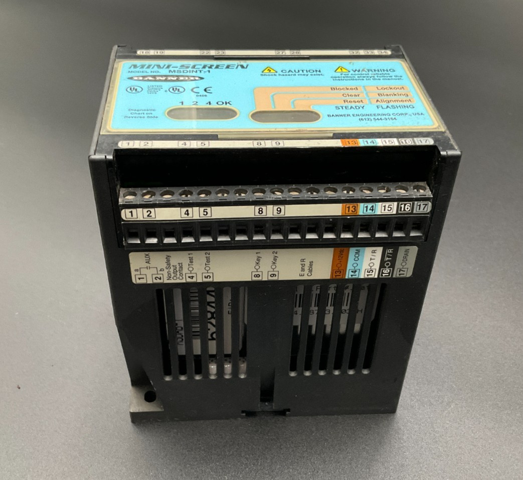 Banner MSDINT-1 MINI-SCREEN Light Curtain Controller 24 VDC MSDINT1 (TBI)