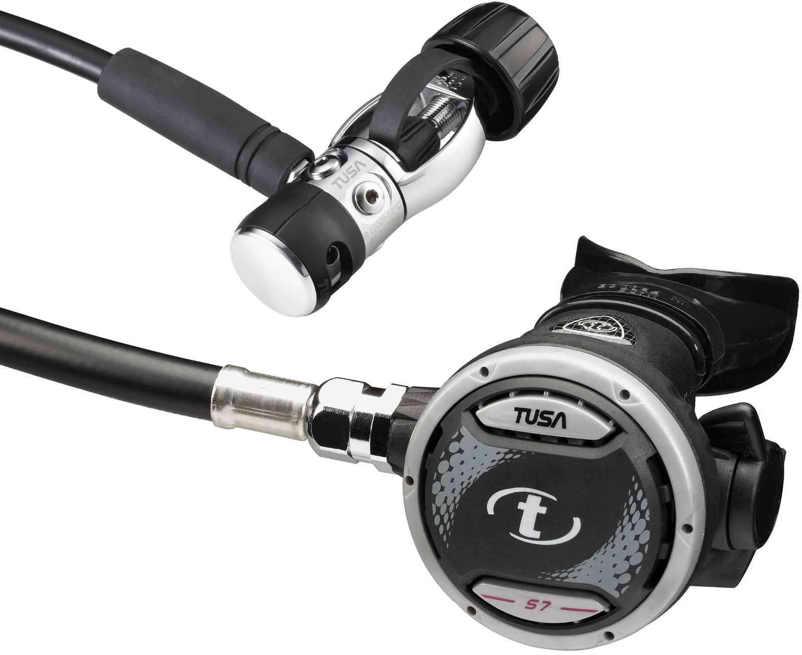 Tusa RS-1207 Yoke Regulator Set Scuba Diving 1st 2nd Stage R-1200, S-0007