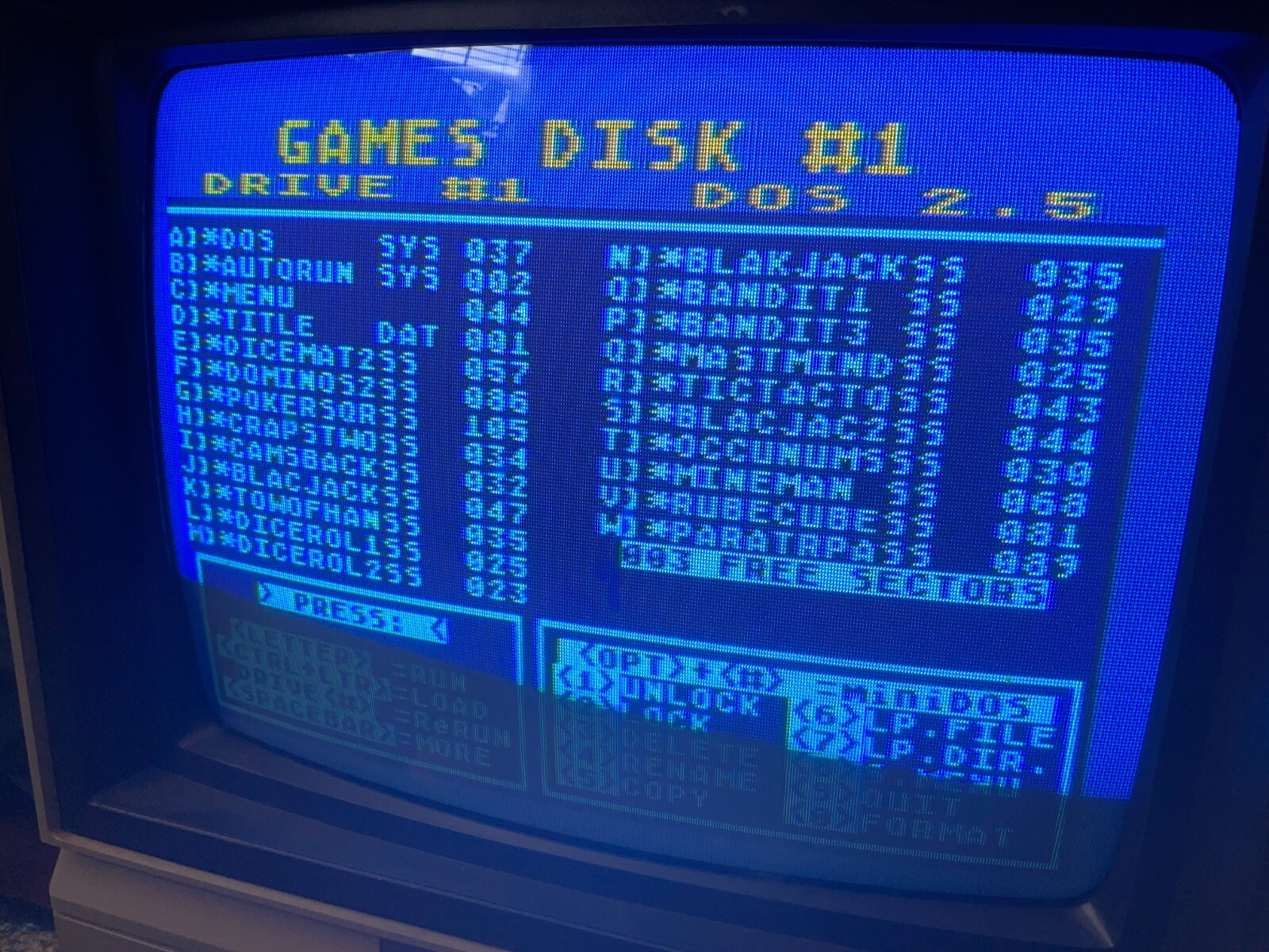 GAMES DISK #1 - Atari 400/800 Computer Shadow Software 5.25" Floppy - TESTED!