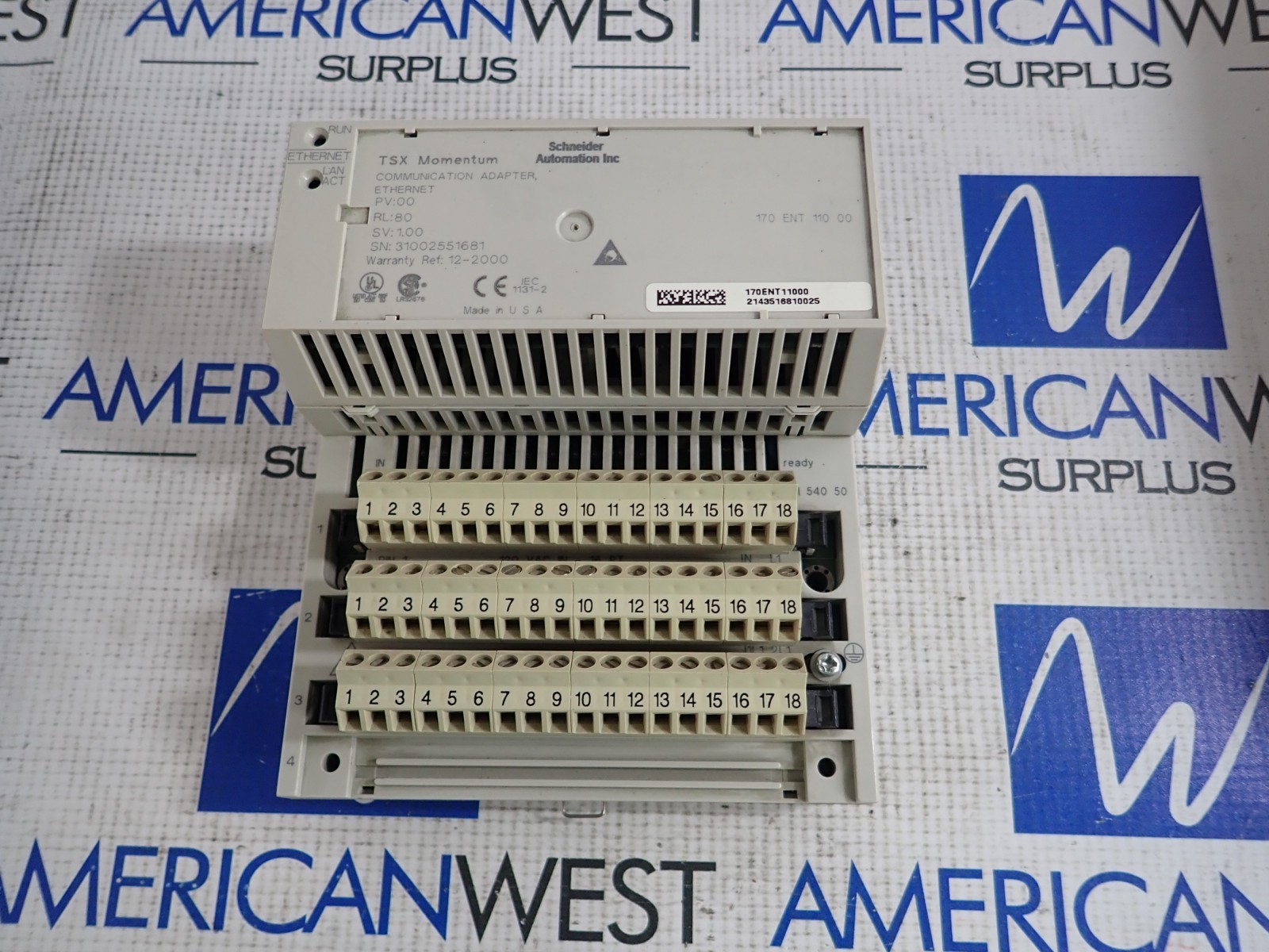 Schneider Automation INC TSX Momentum Communication Adapter 170ENT11000 CHIP*