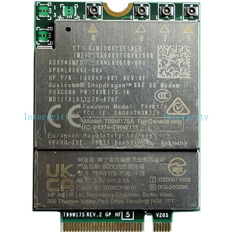 HP Qualcomm X55 LTE+5G Module WWAN Talisker LTE/5G w/GPS T99W175 L83053-005