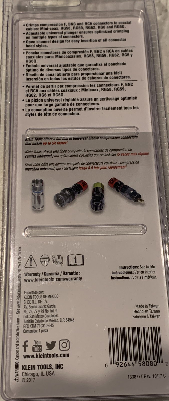 *BRAND NEW* - Klein Tools VDV211-048 Compact Multi-Connector Compression Crimper