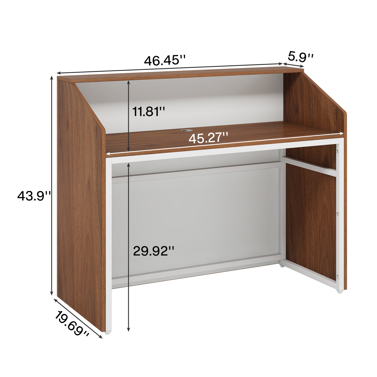 Tribesigns Reception Desk with Counter, Modern Front Desk Reception Room Table