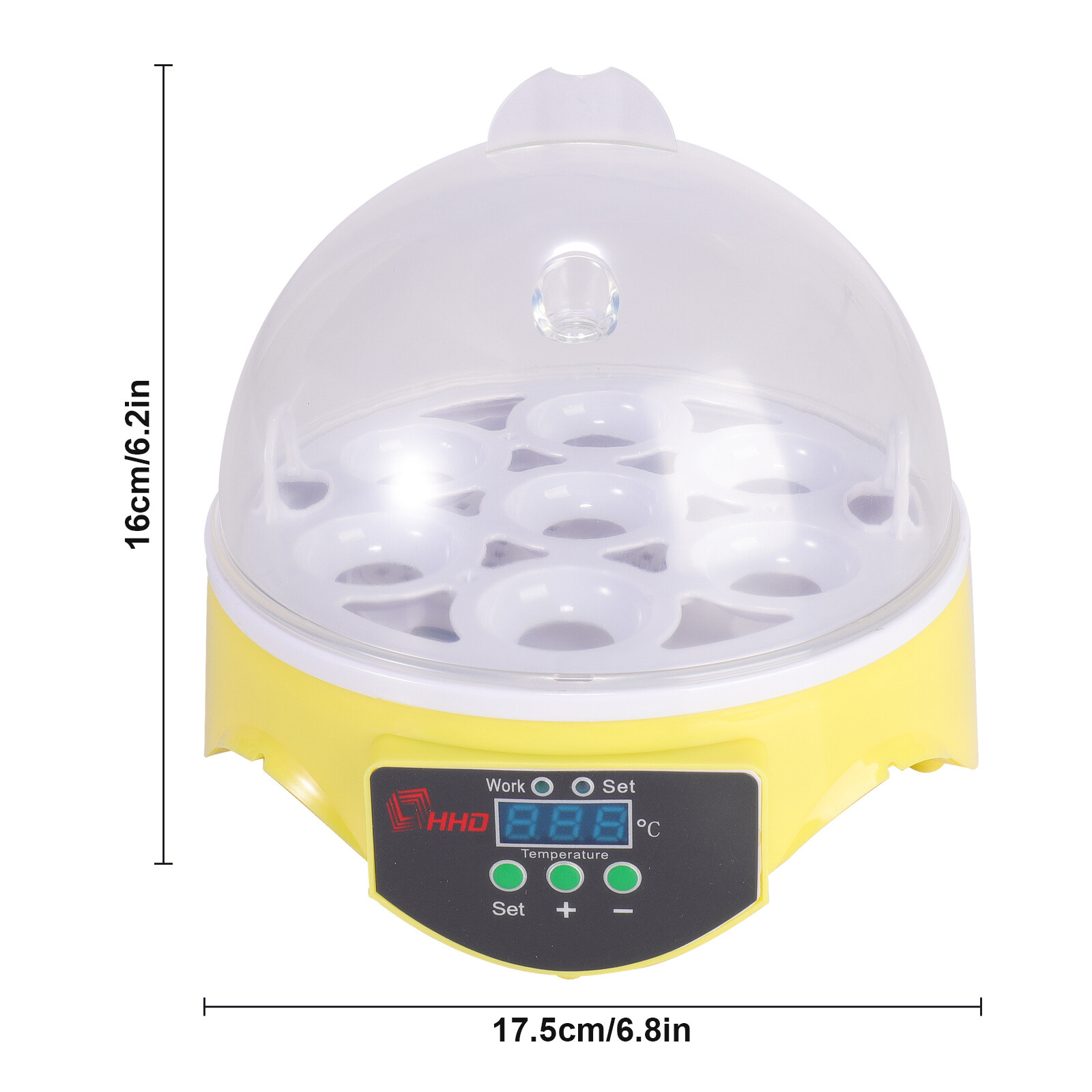 110V Egg Incubator Digital Automatic Hatcher Chicken Temperature Control 7 Eggs