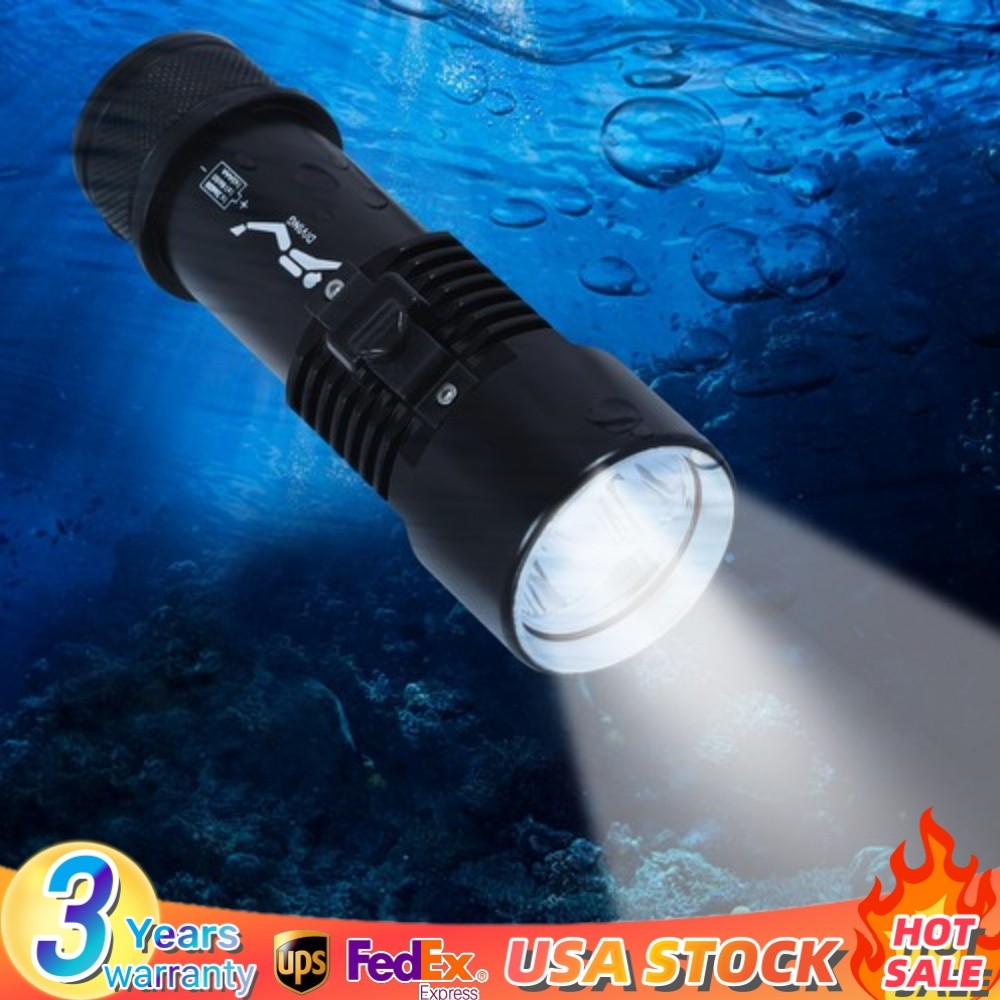 Scuba Dive Light Diving Flashlight Torch Lamp LED 400 Lumen 100m 328ft