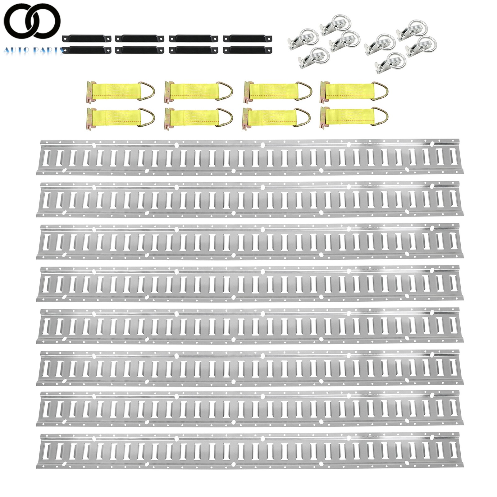 5' E Track Tie Down Rail Kit Galvanized Steel 32 PCS For Enclosed Cargo Trailer