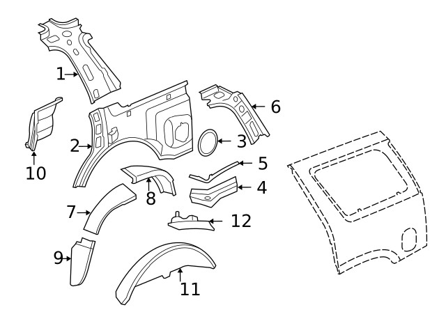 Genuine GM Lower Panel 20867362
