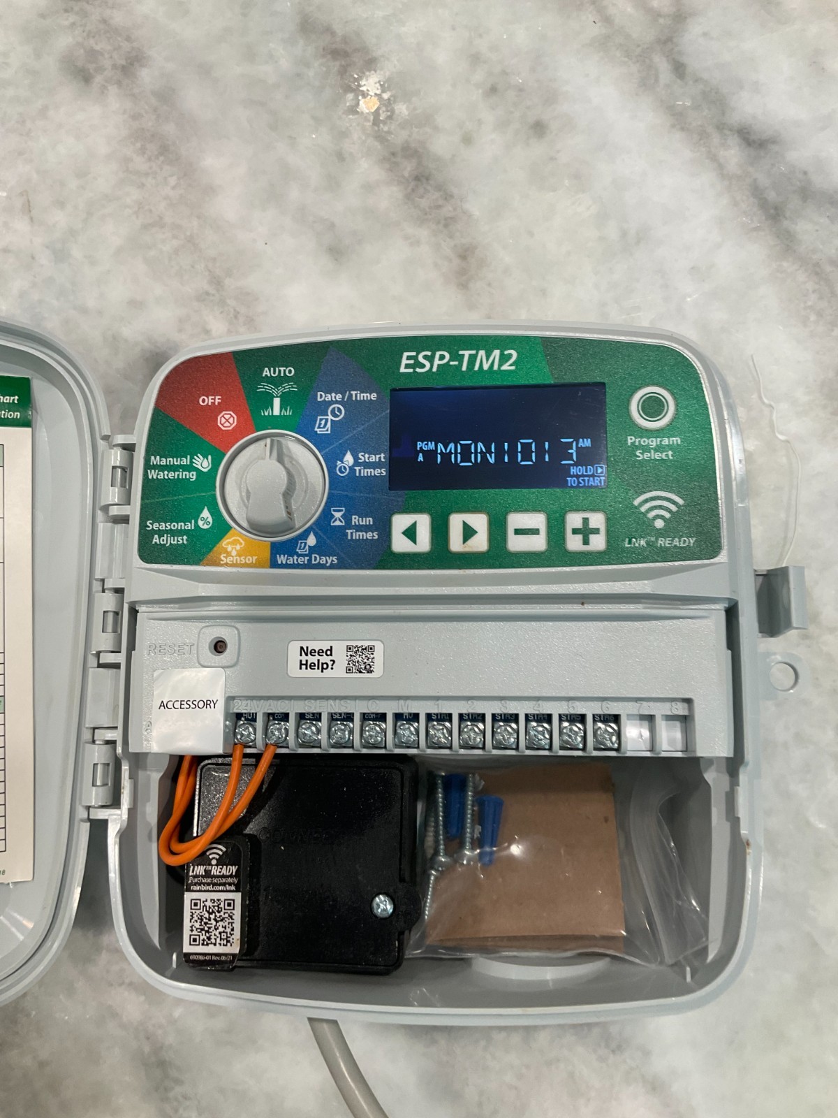 Used only once-Rain Bird ESP-TM2 6 Station Indoor/Outdoor Controller