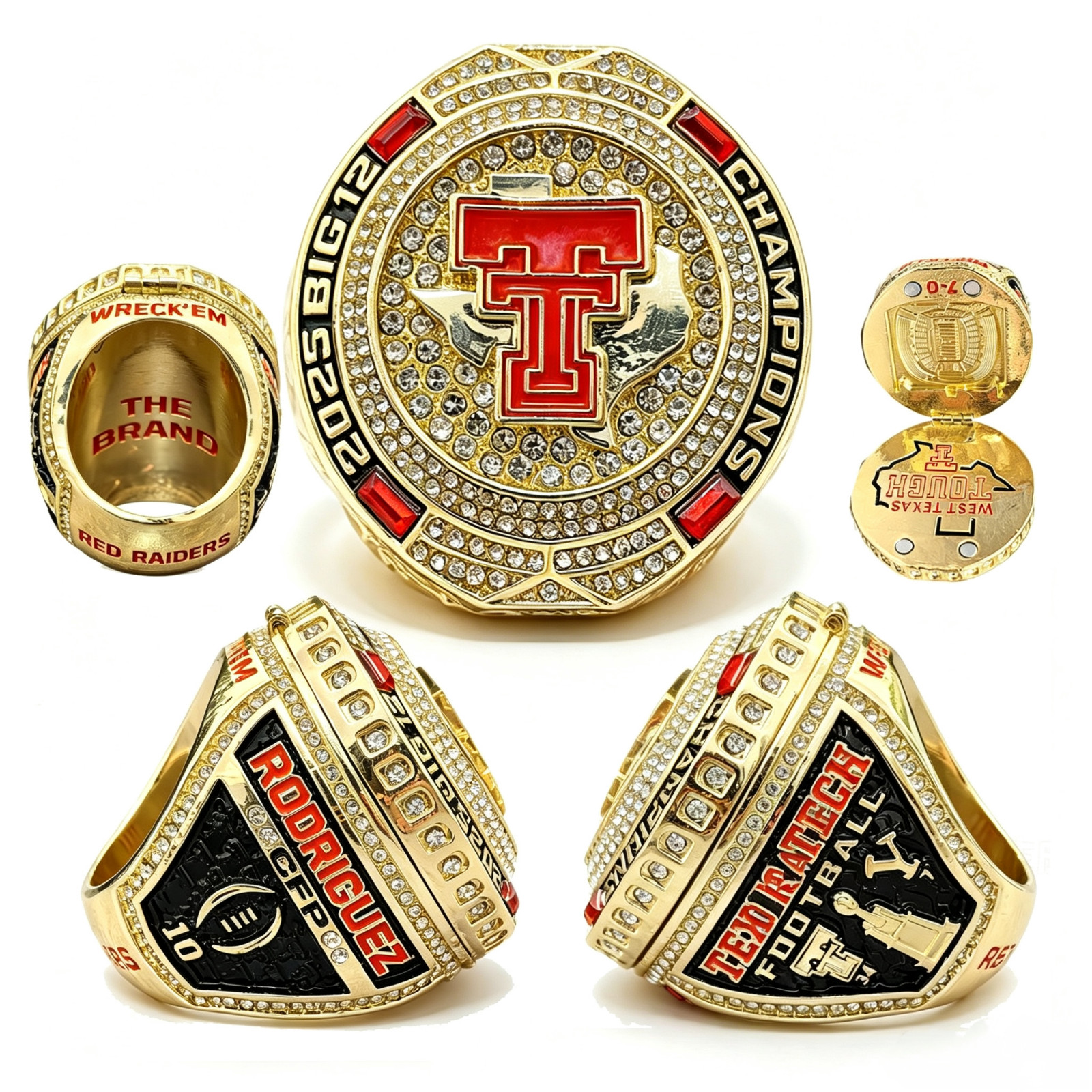 2025-2026 Texas Tech Red Raiders BIG 12 Championship Ring Size11