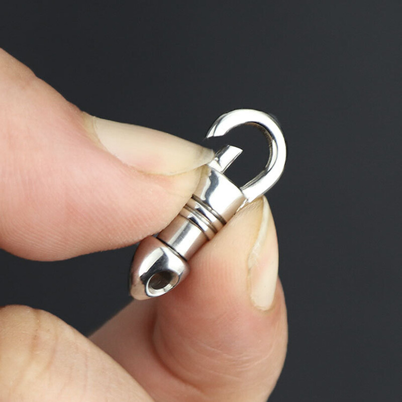 New Two 360 Degree Quick Release Hanging Elastic Keychain Connection EDC Buckle