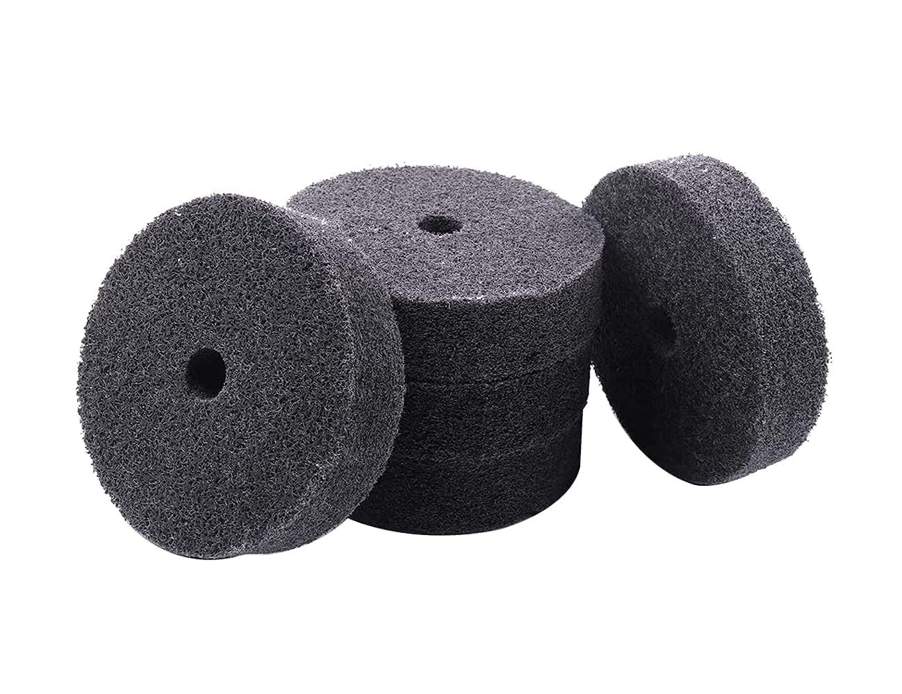 𝐋𝐮𝐨 𝐤𝐞 5 Pcs 3'' Fiber Buffing Wheel - 3/8'' Arbor Hole Replacement...