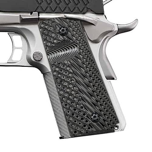 Cool Hand 1911 G10 Grips, Compact/Officer/Kimber Ultra Carry ii, Gun Metal