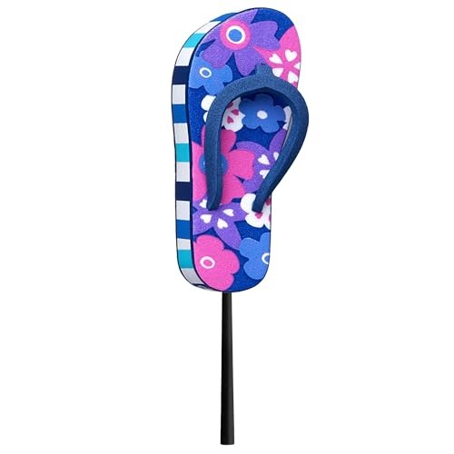 Cute Beach Babe Hawaiian Purple Flip Flop Sandal Car Antenna Topper Accessory
