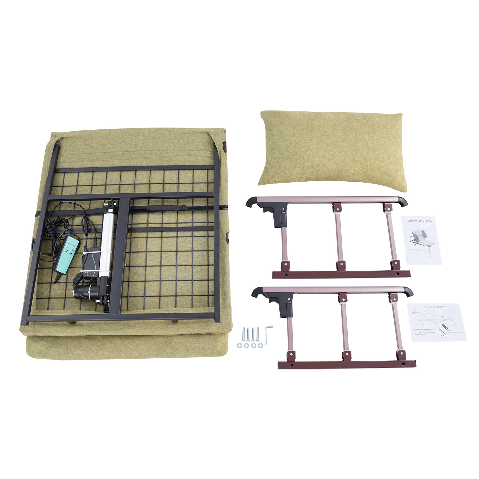 Electric Lifting Bed Backrest for Elderly, Adjustable Back Rest for Bed Sitting