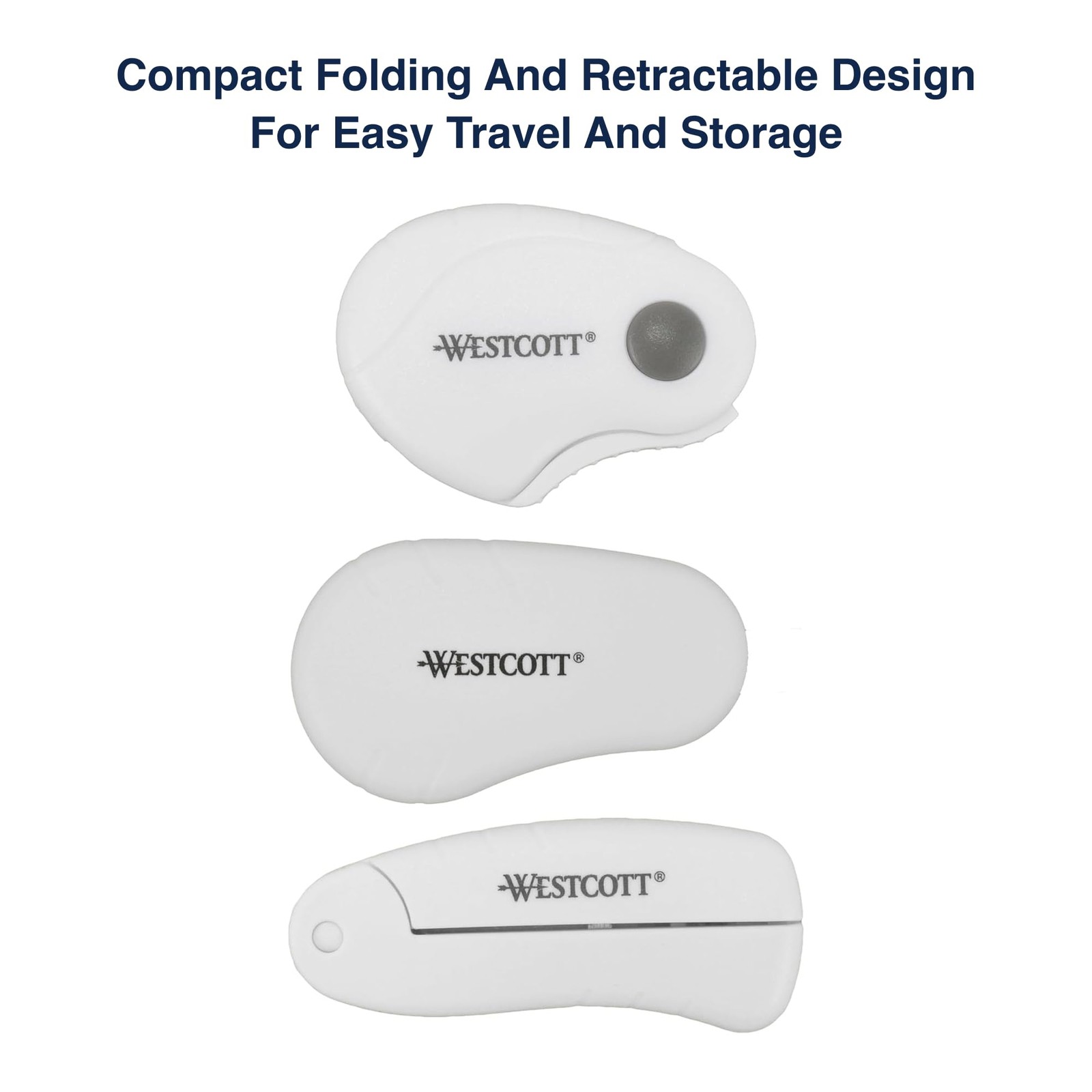 Westcott Titanium-Bonded Mini 3-Piece Travel Set - Folding Scissors for Fabri...
