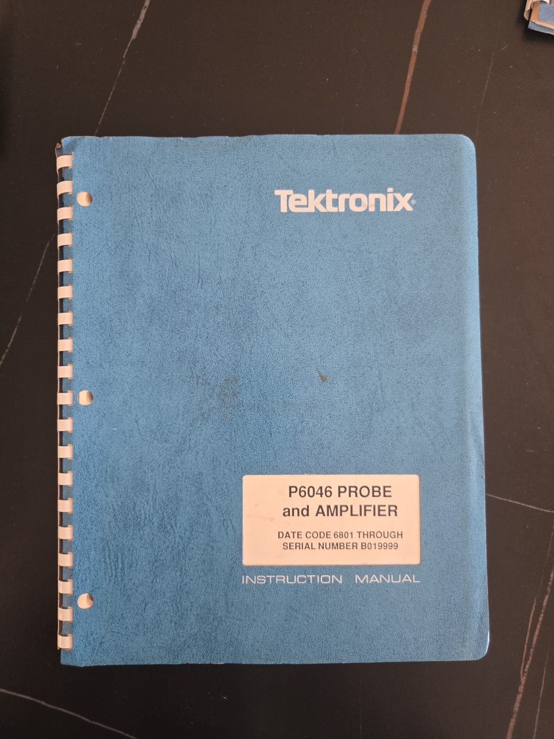 TEKTRONIX P6046 PROBE AND AMPLIFIER INSTRUCTION MANUAL 070-0756-00