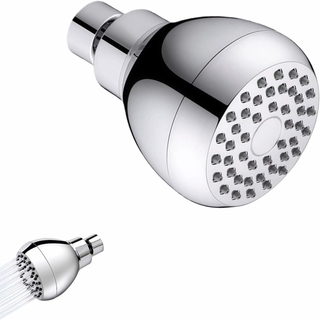 High Pressure Shower Head with 45 Self-Cleaning Nozzles 360° Brass Ball Joint