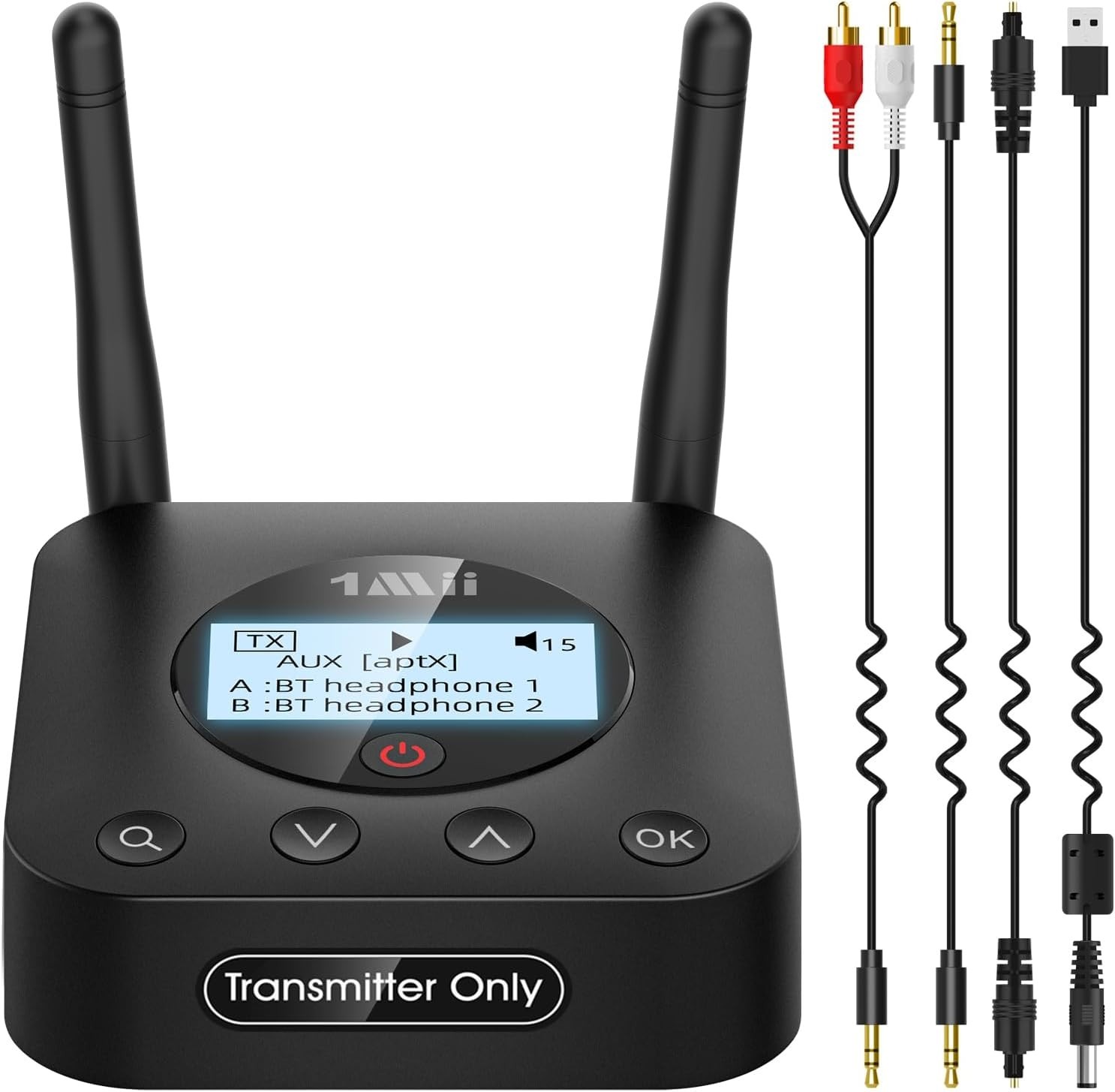 1Mii B06TX+ Bluetooth 5.3 TV Transmitter Dual aptX LL HD New Unopened