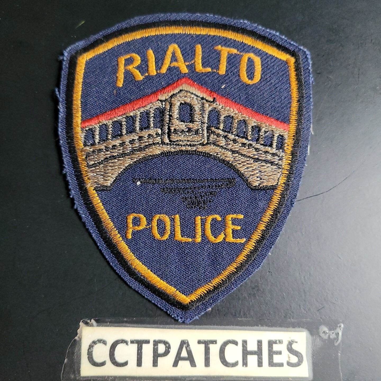 REPRO RIALTO, CALIFORNIA POLICE SHOULDER PATCH CA