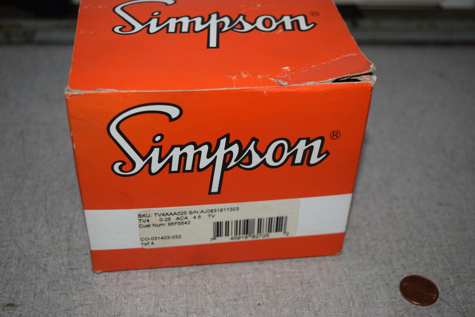Simpson TV4AAA025 AC Amperes Display