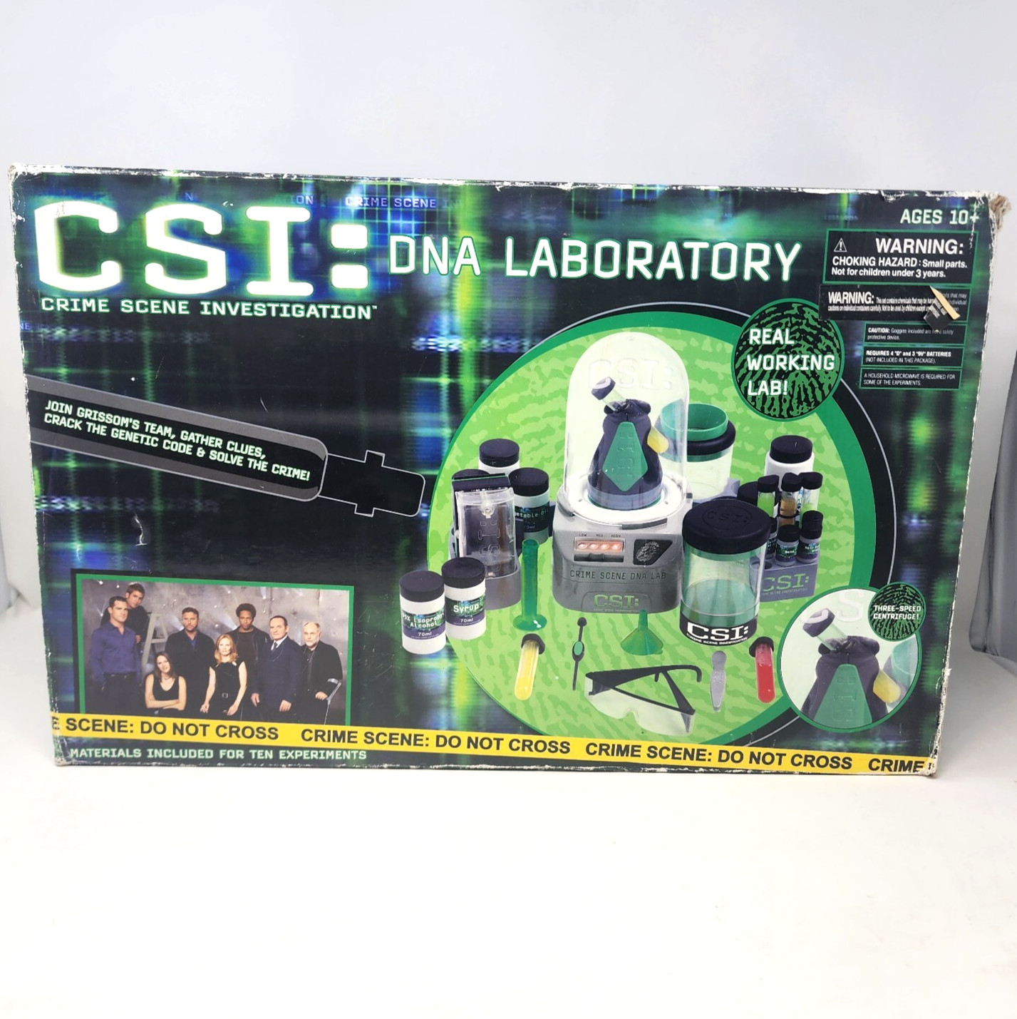 CSI Crime Scene Investigation DNA Laboratory Box 2005 Vintage Planet Toys NEW