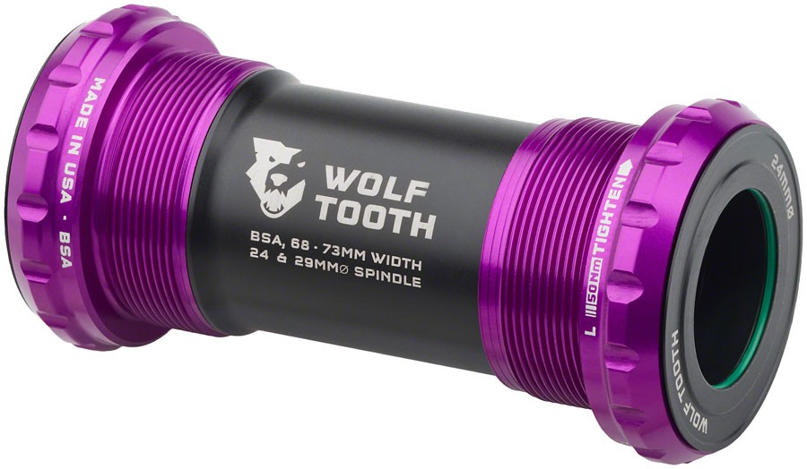 Wolf Tooth Bottom Bracket - English (BSA), 68/73mm, For 24mm Spindle,