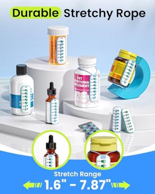 Pack Pill Reminder, Lanyad or Sticker Pill Tracker, Work with Most Small 2