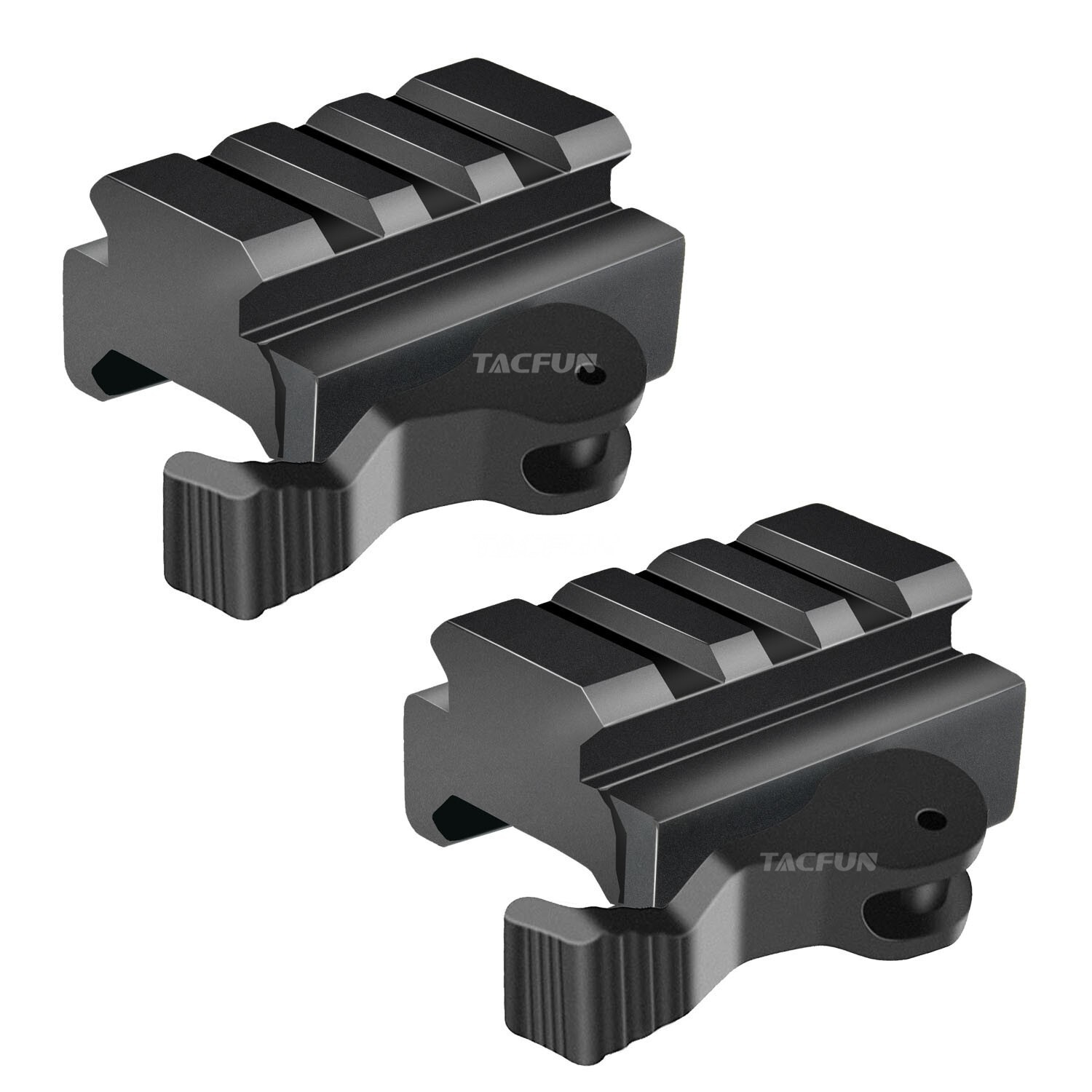2pack 0.5" Quick Release Detach Mini Riser Mount 3-Slot for Picatinny Rail