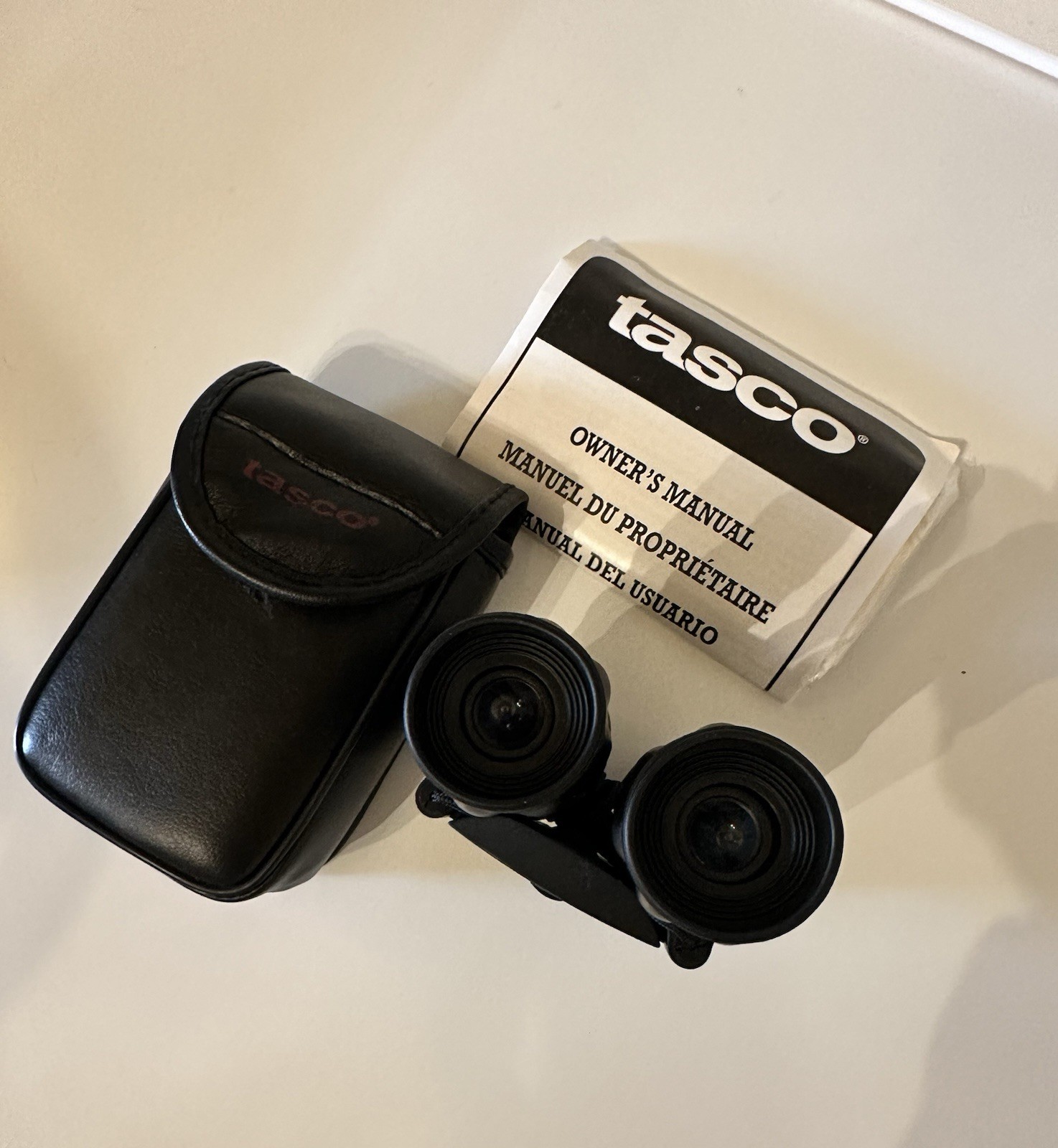 TASCO 12x25 Black Compact Binoculars and Case 240feet 1000Yards 79m 1000m #178RB
