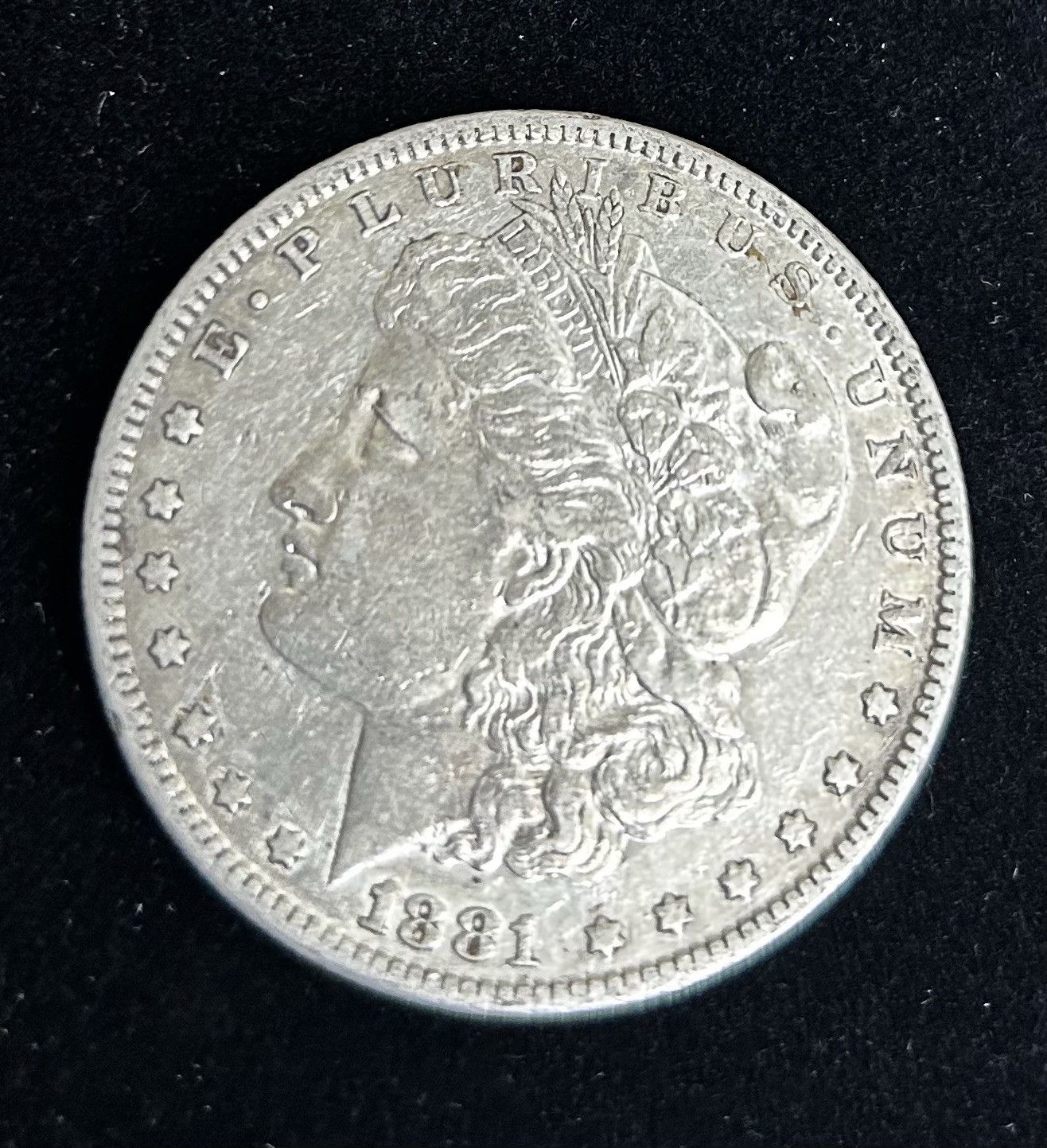 1881-O MORGAN SILVER DOLLAR, AU, Nice Example!