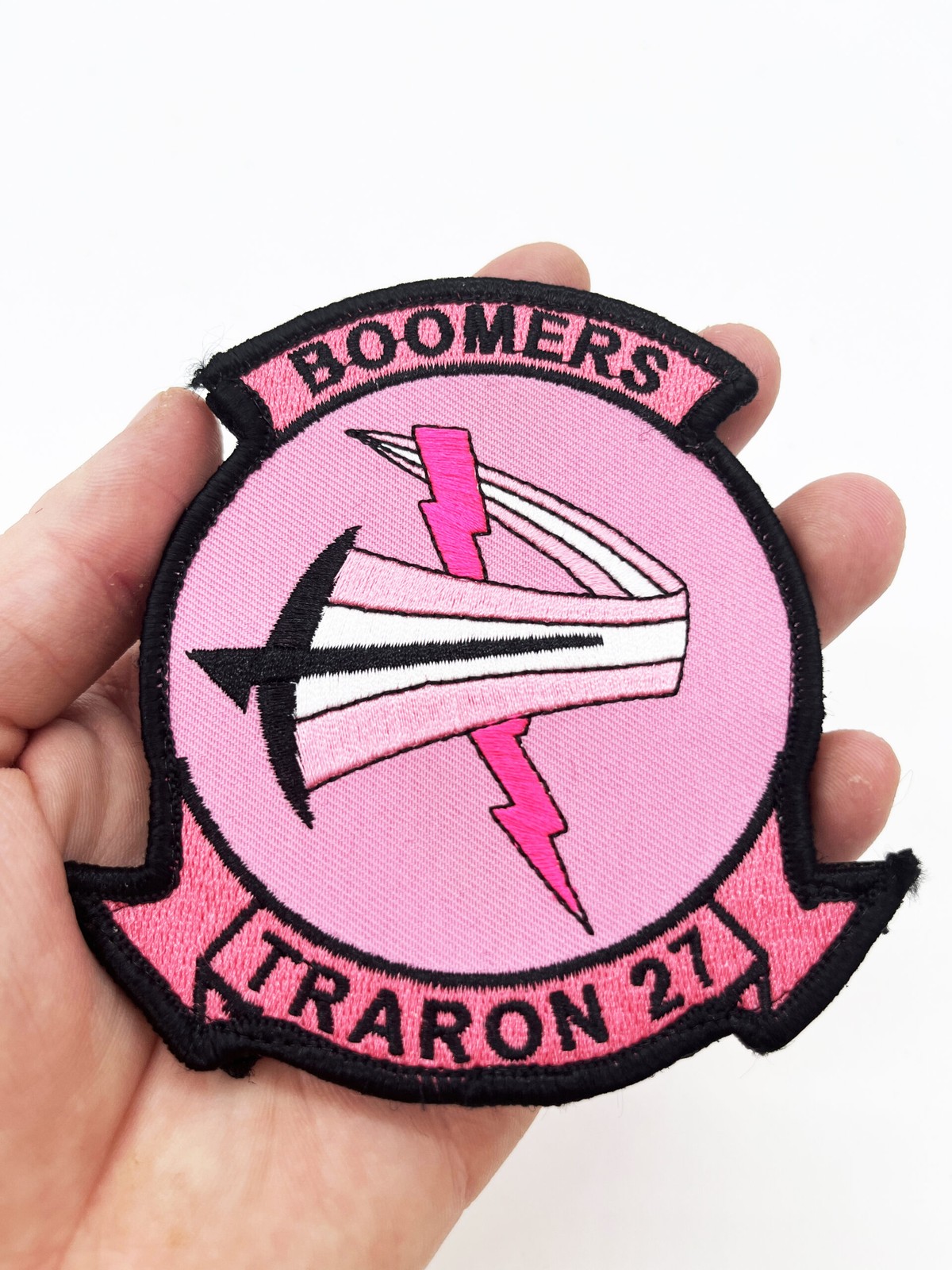 VT-27 Boomers Cancer Awareness Patch – Hook and Loop, 4"