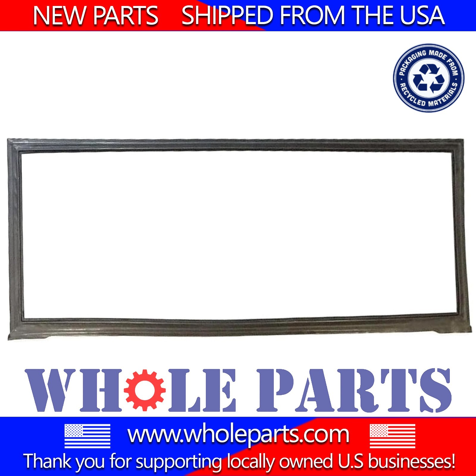 New WR14X29300 Refrigerator Fresh Food Door Gasket Seal (Dark Gray) for GE