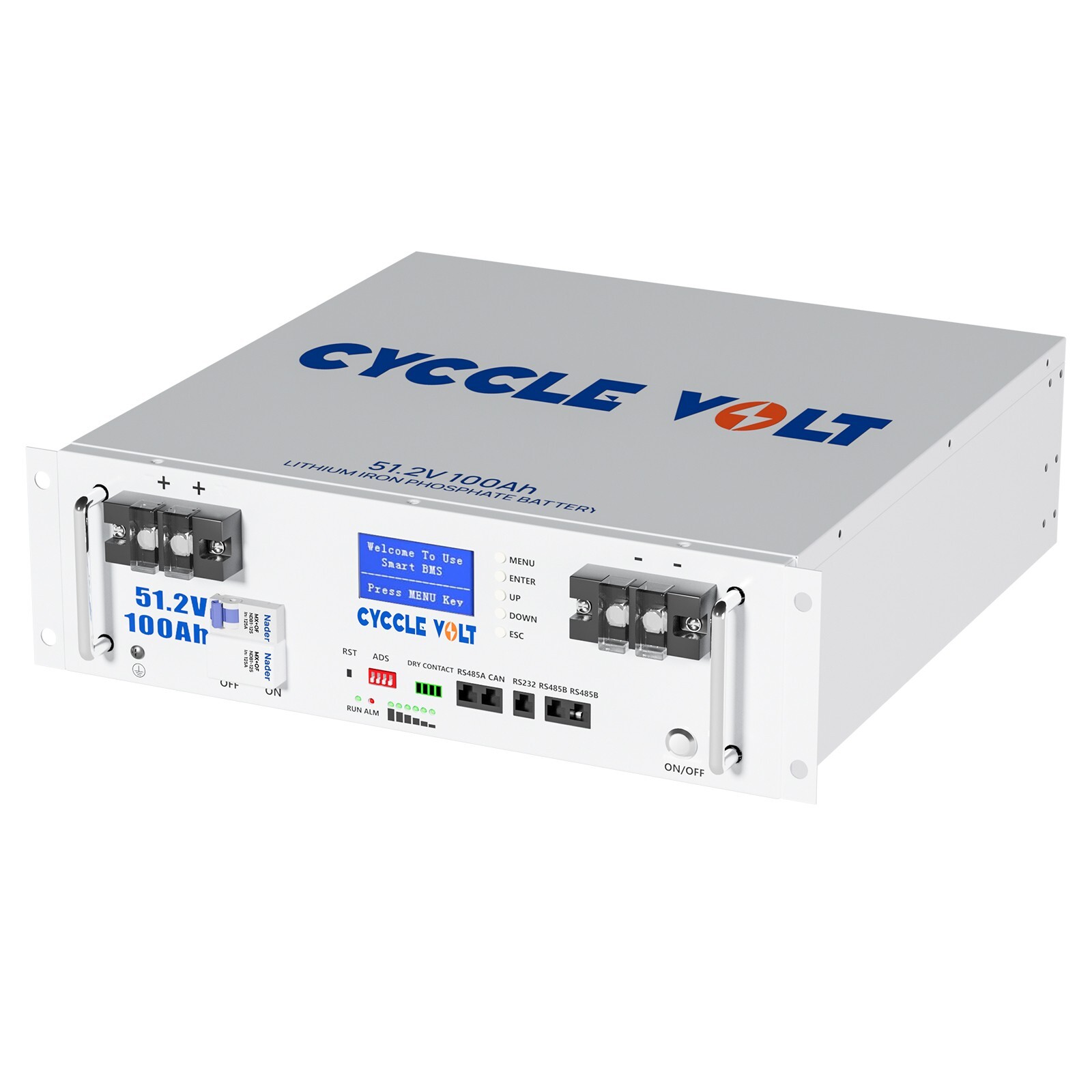 48V 100Ah 5120Wh 3U Rack Mount LiFePO4 Battery with BMS for Home Energy Storage
