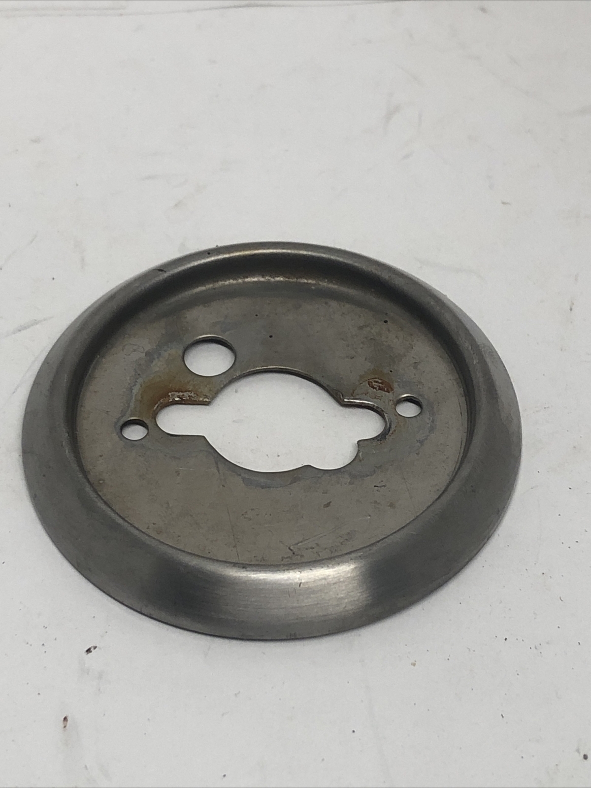 3" Stainless Steel  Knob Trim Ring- 3" Stainless Steel Knob Escutcheon-  Used