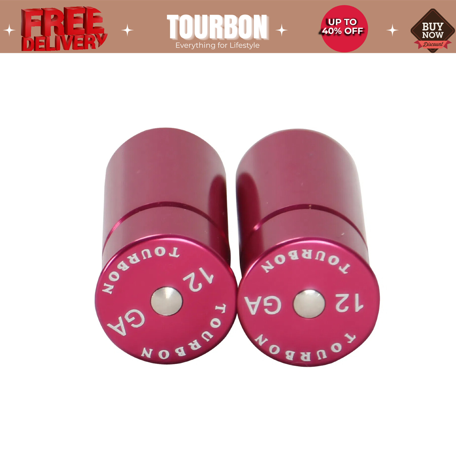 Tourbon Training Shotgun Snap Caps Set of 2 Aluminum Dummy Round 12Gauge Hunting