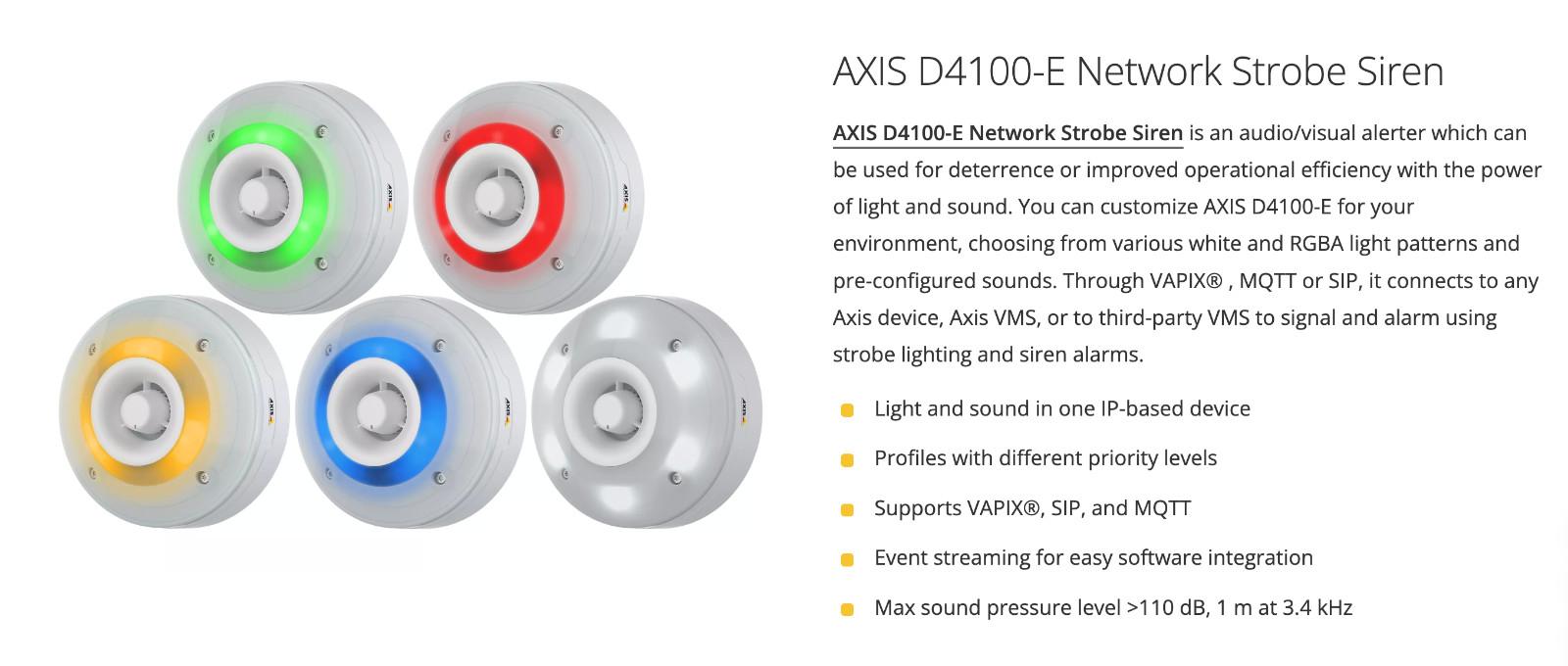 Axis D4100-E Network Strobe Siren (01942-001)