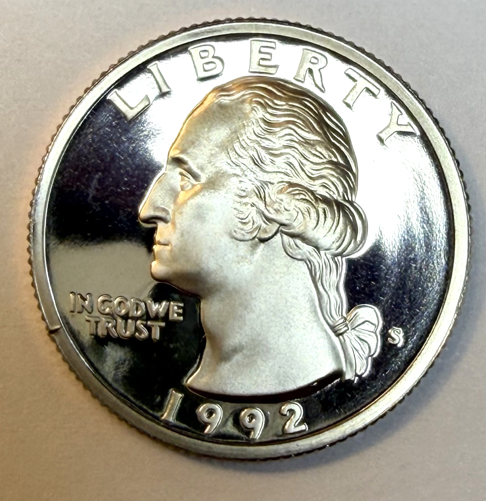 1992 S Washington Quarter, Uncirculated - for your quarter book!