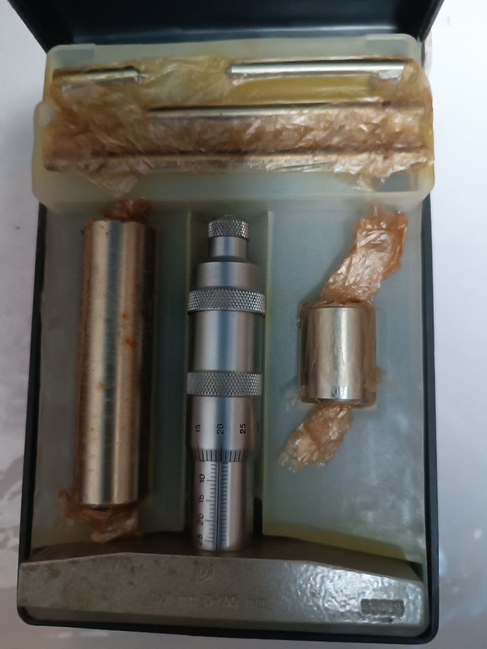 Soviet Depth Micrometer GM 100 0-100mm 0.01mm USSR ГОСТ 7470-78 Complete Set