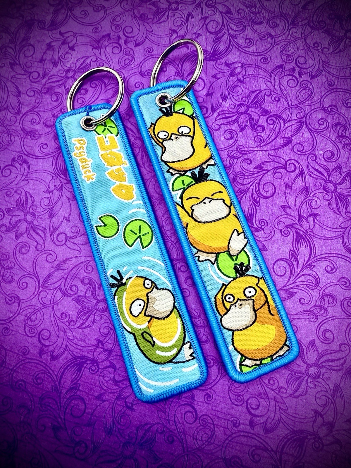 1 Piece Double Sided 5 Inch Pokemon Psyduck Keychain