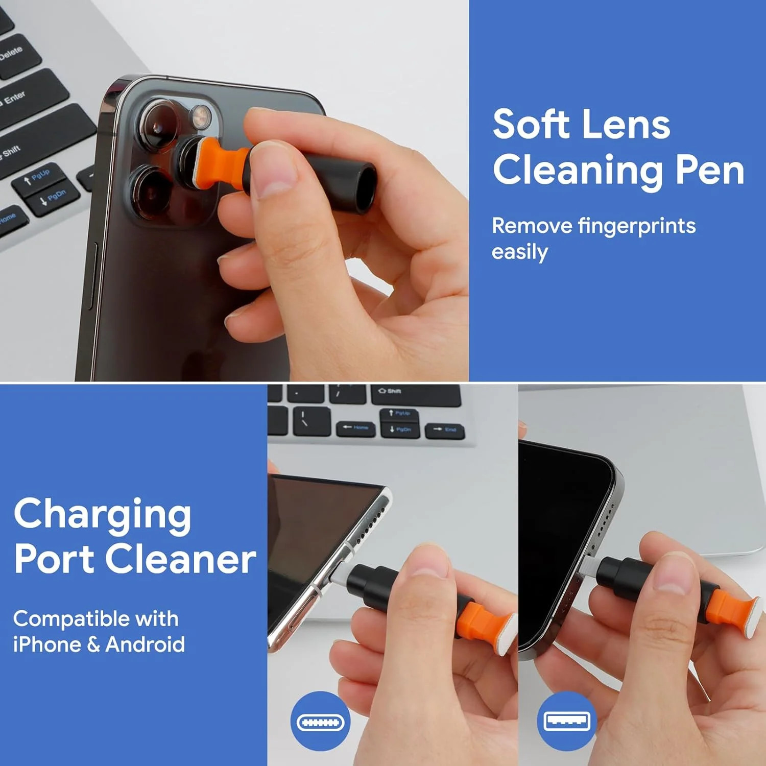 iPhone Cleaning Kit Cleaner - Charging Port Matte Black