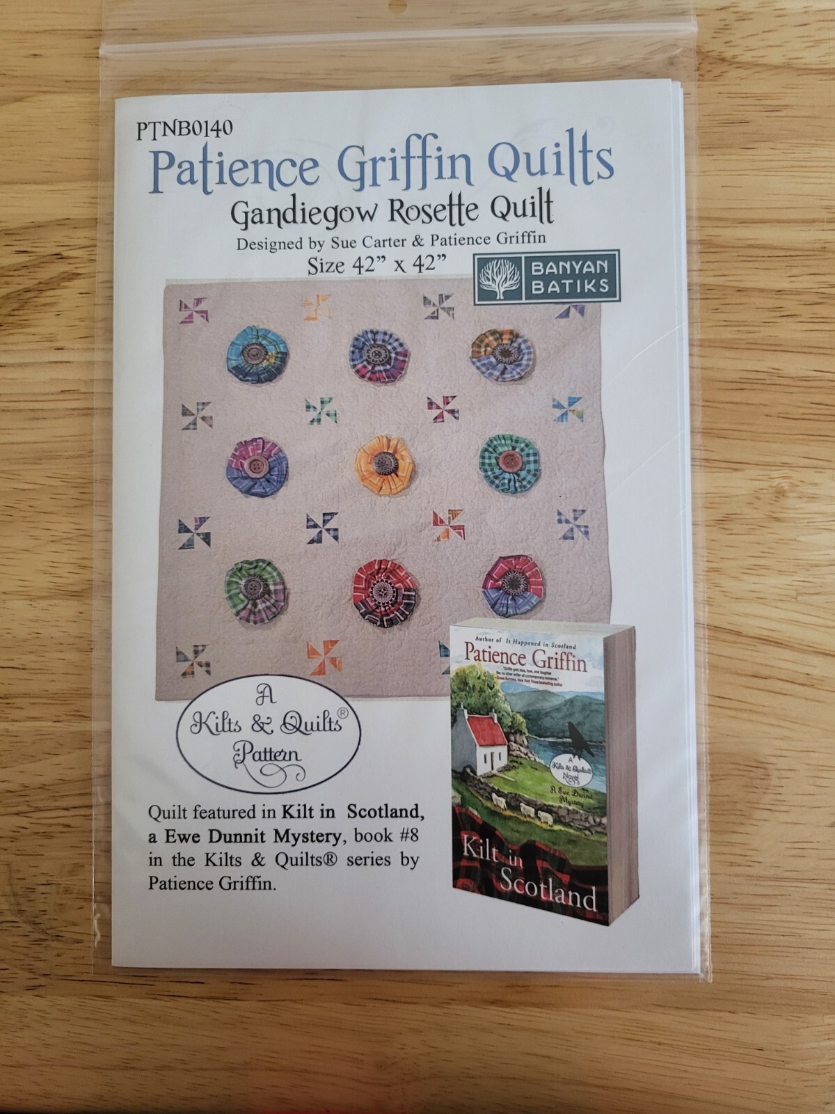 New Gandiegow Rosette Quilt Quilt Pattern Patience Griffin PTNB0140