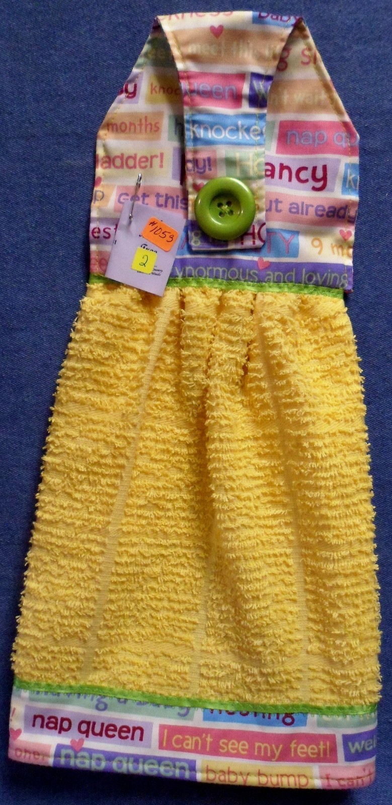 NEW "What To Expect When You're Expecting" Pregnancy Hanging Kitchen Towel #1053