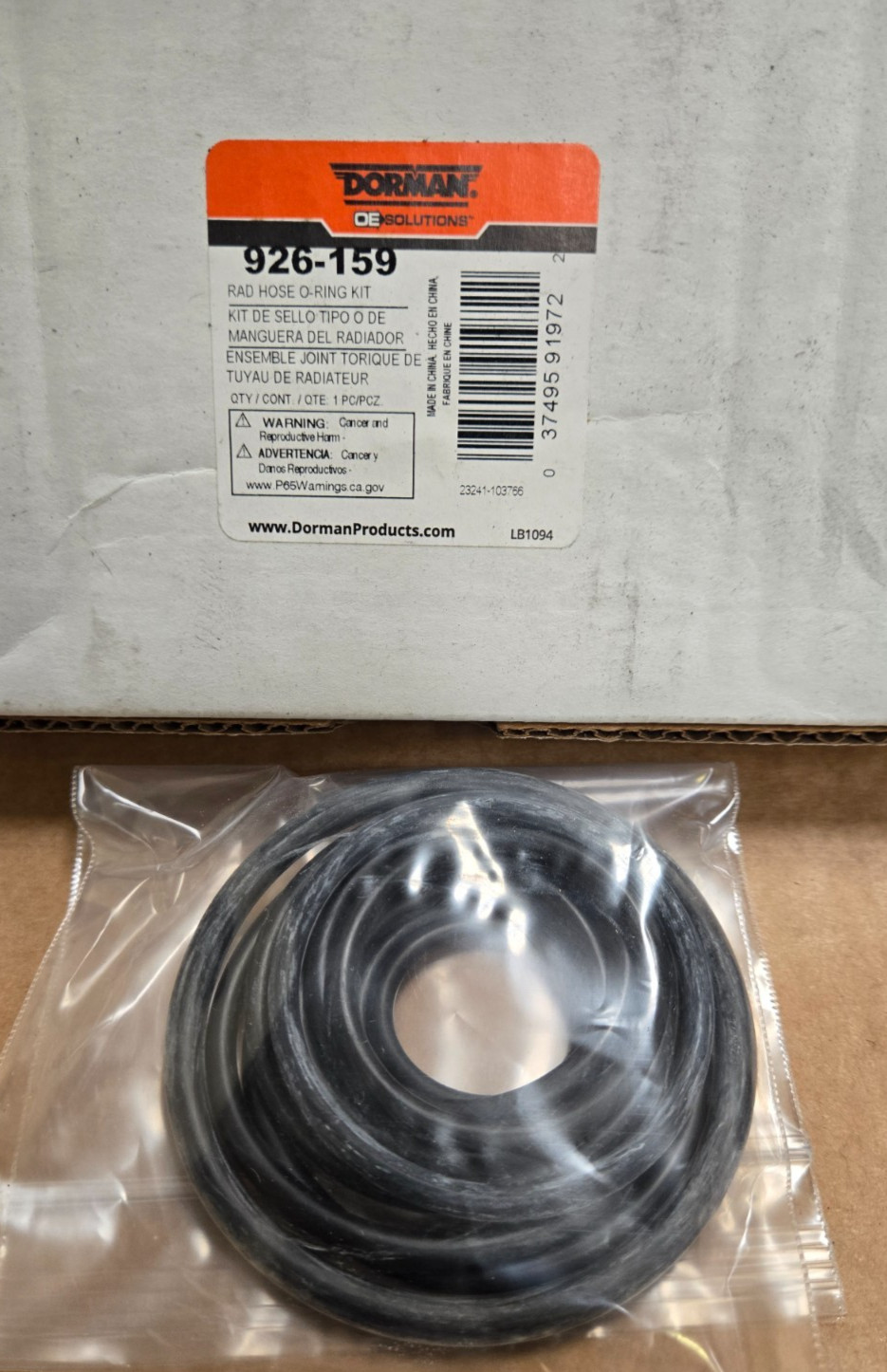 Genuine Dorman 926-159 Radiator Coolant Hose O-Ring Kit for 2011-2018 Ford F-250