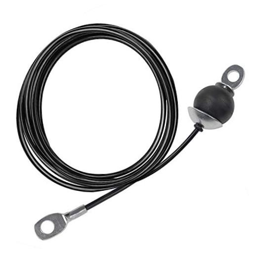 LFJ Replacement Gym Cable with Stopper Ball Fitness Pulley 118"-Type A Black