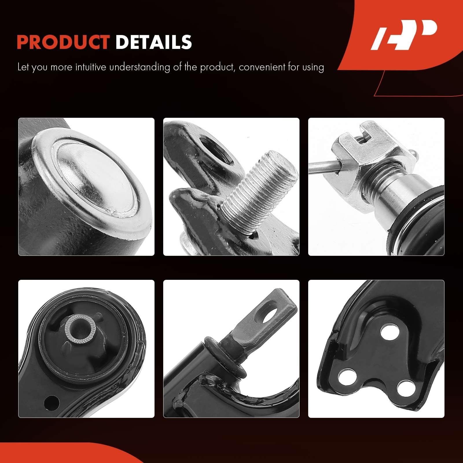 A-Premium 4Pcs Front Suepnsion Kit, Lower Control Arm, Lower Ball Joint, Comp...
