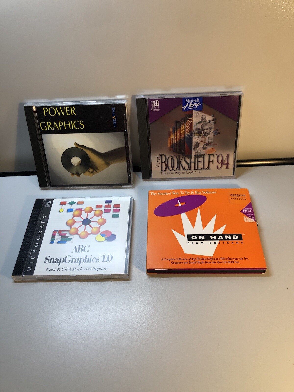 On Hand from Softbank ‘94 Release, Power Graphics, Bookshelf & ABC  SNAPGRAPHICS