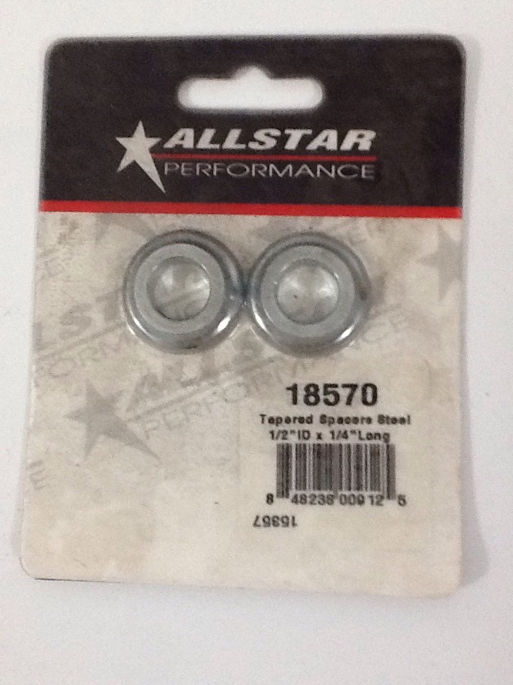 Allstar Performance ALL18570 Tapered Spacer Steel 1/2" I.D. 1/4" Long Pair
