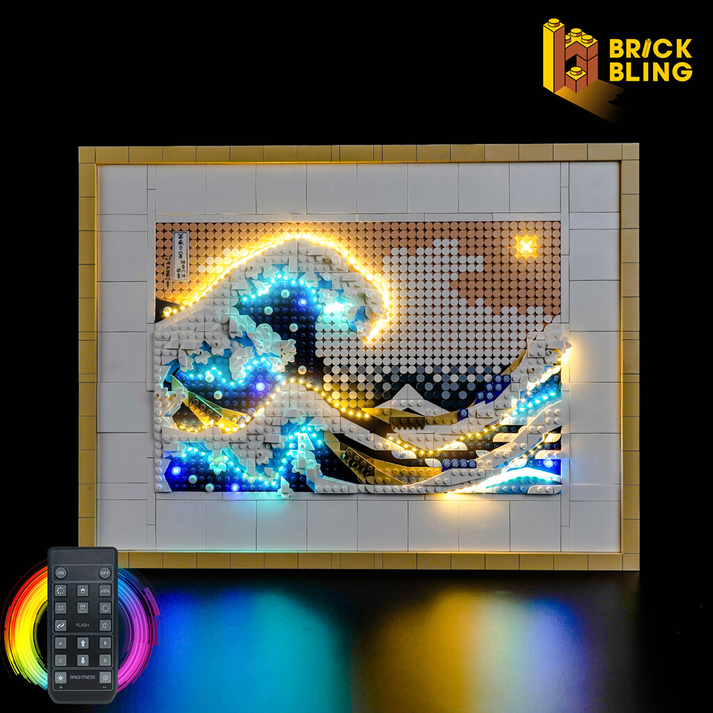 BrickBling LED Light for LEGO Art Hokusai – The Great Wave 31208 (Remote)