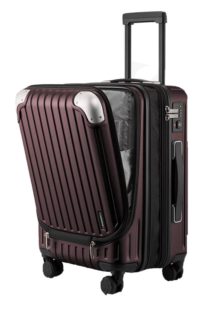 LEVEL8 Grace Carry On Luggage, 20” Hardside Suitcase, ABS+PC Harshell Spinner