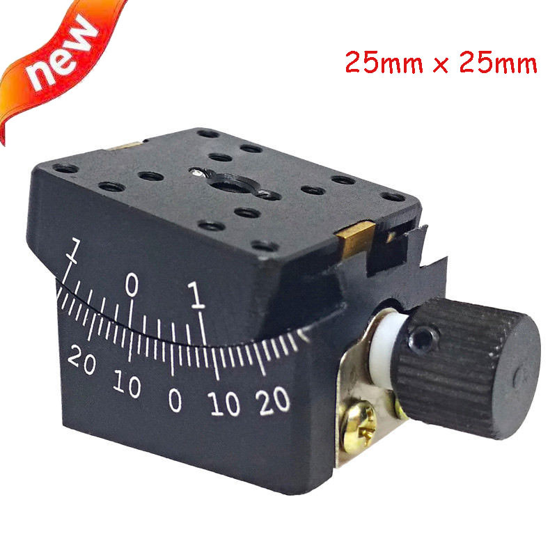 Precise Manual Goniometer Stage Dovetail Platform Optical Sliding Table 25*25mm